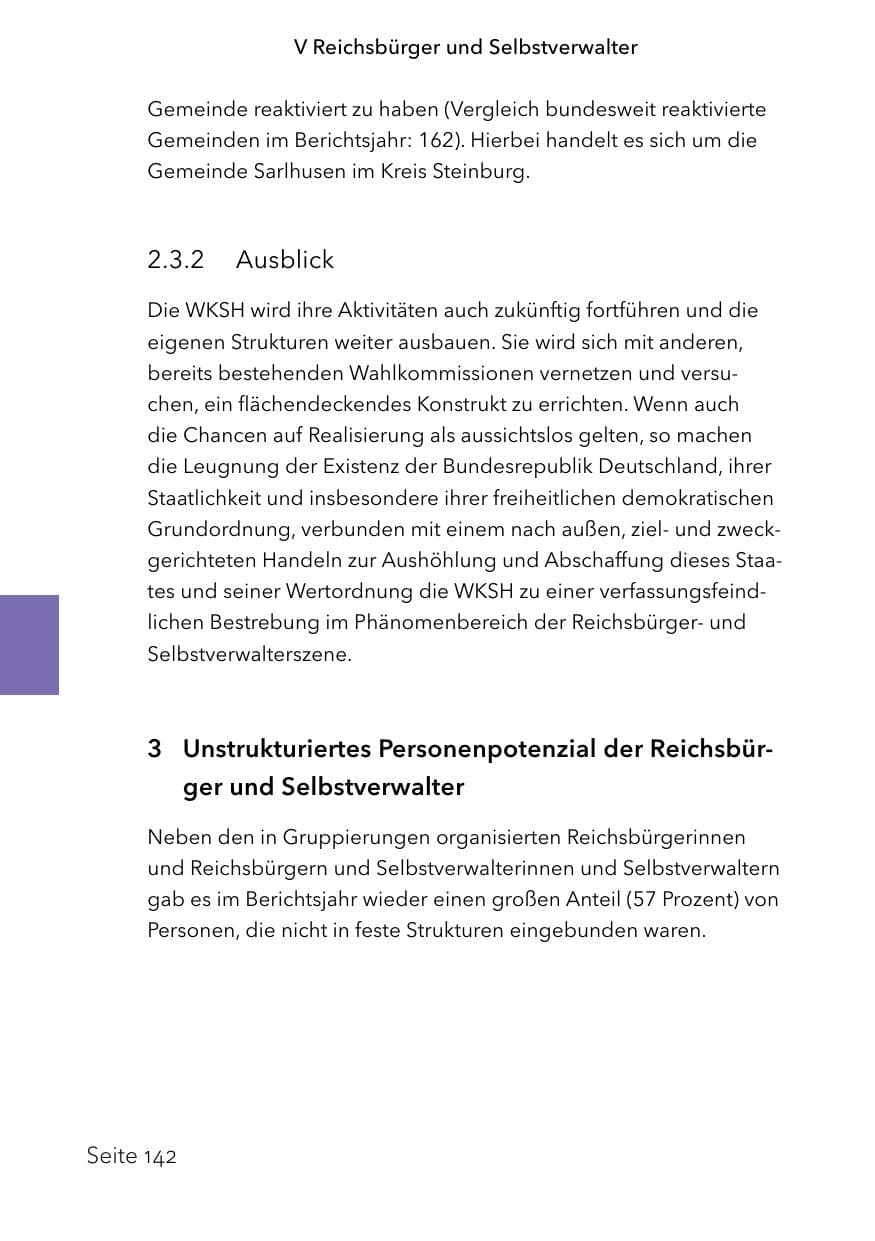 Seite 166 des Verfassungsschutzbericht 2023 Schleswig-Holstein