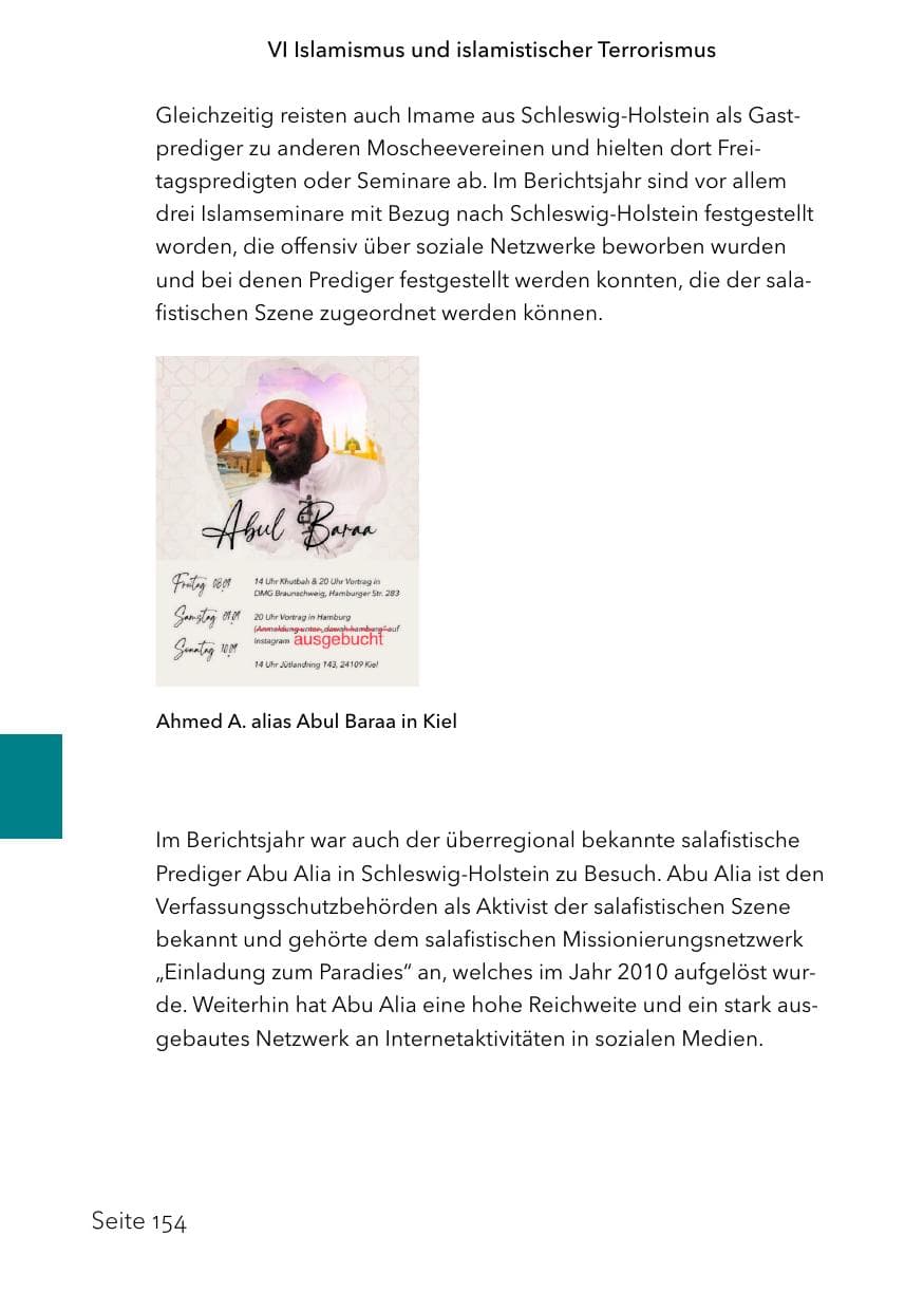 Seite 178 des Verfassungsschutzbericht 2023 Schleswig-Holstein