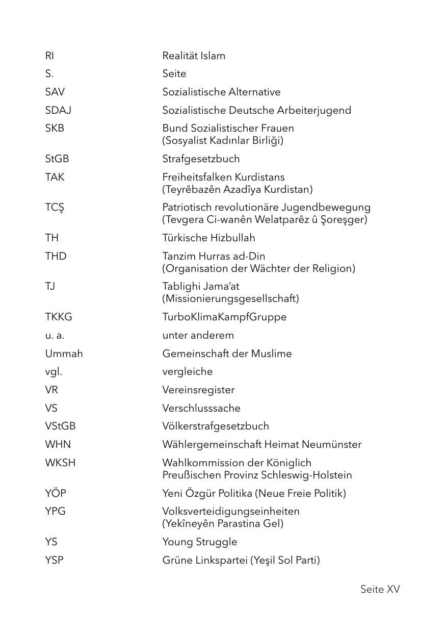 Seite 19 des Verfassungsschutzbericht 2023 Schleswig-Holstein