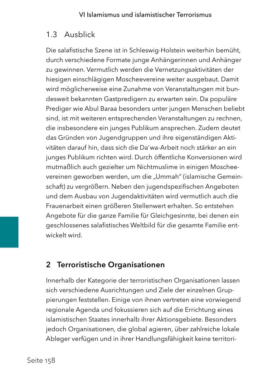 Seite 182 des Verfassungsschutzbericht 2023 Schleswig-Holstein