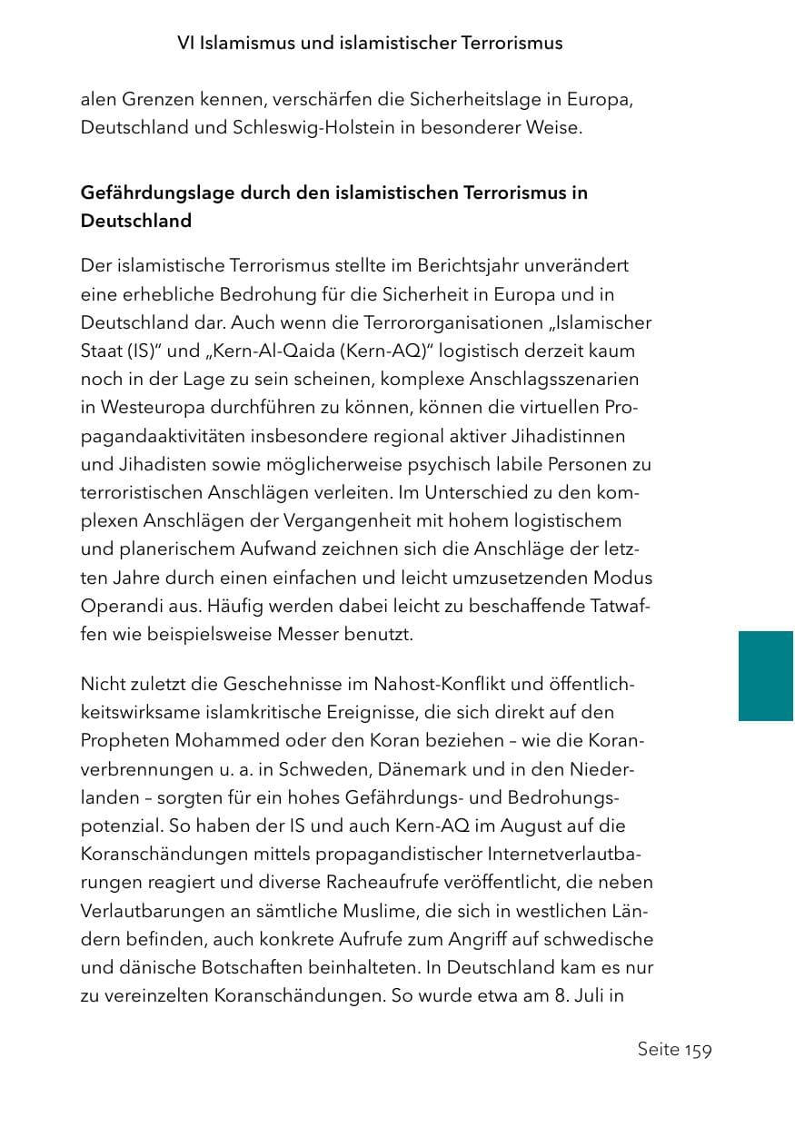 Seite 183 des Verfassungsschutzbericht 2023 Schleswig-Holstein