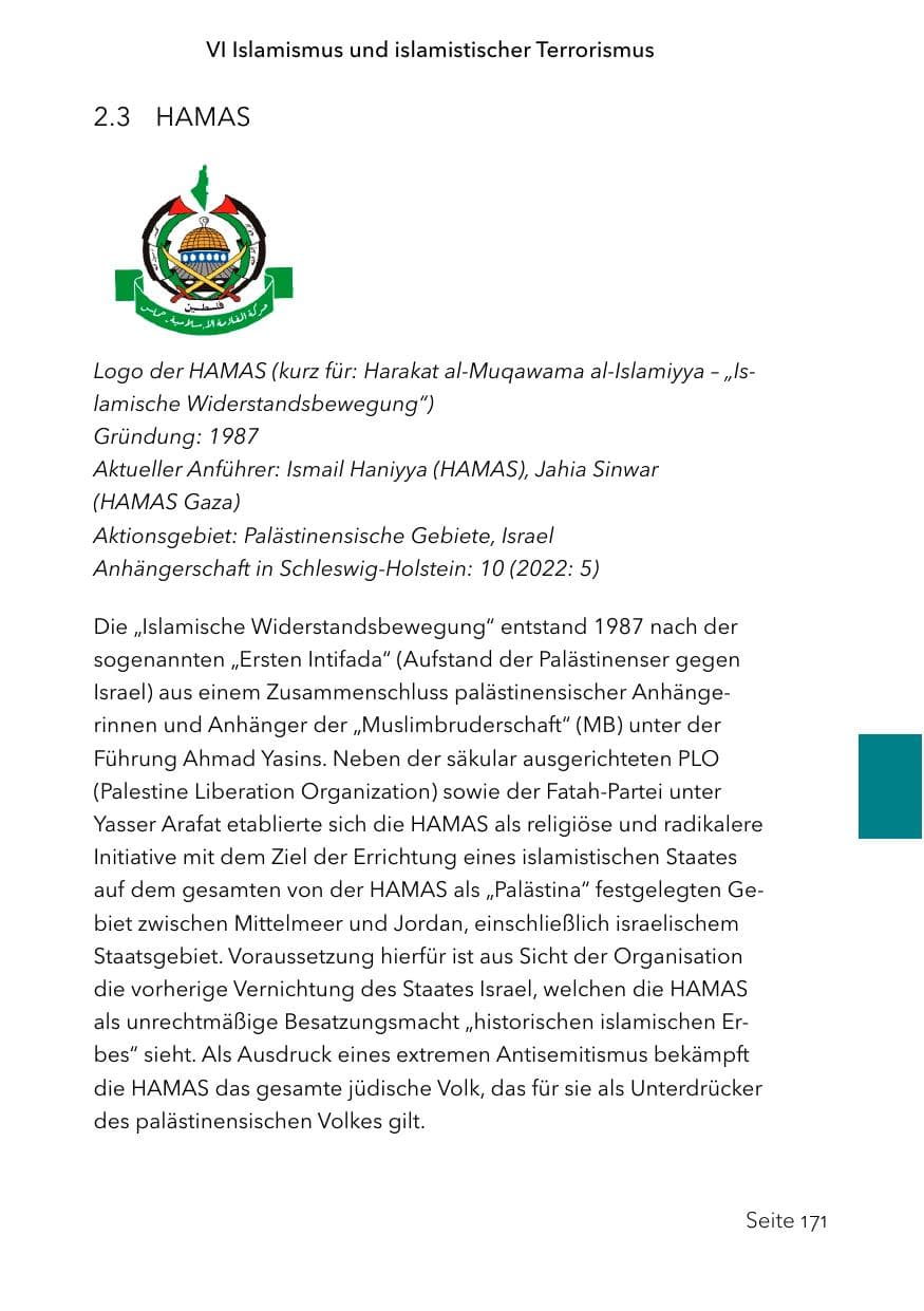 Seite 195 des Verfassungsschutzbericht 2023 Schleswig-Holstein