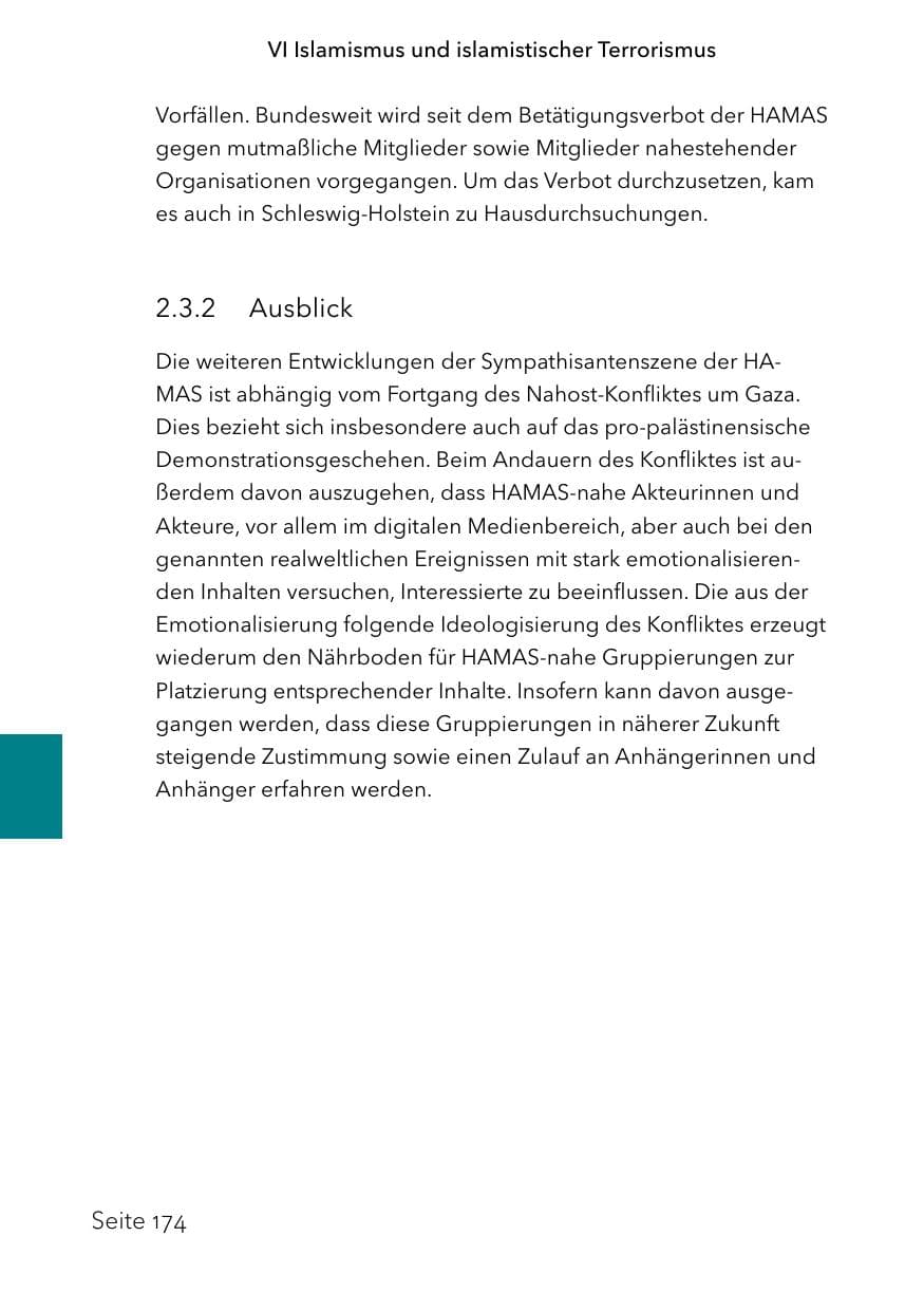 Seite 198 des Verfassungsschutzbericht 2023 Schleswig-Holstein