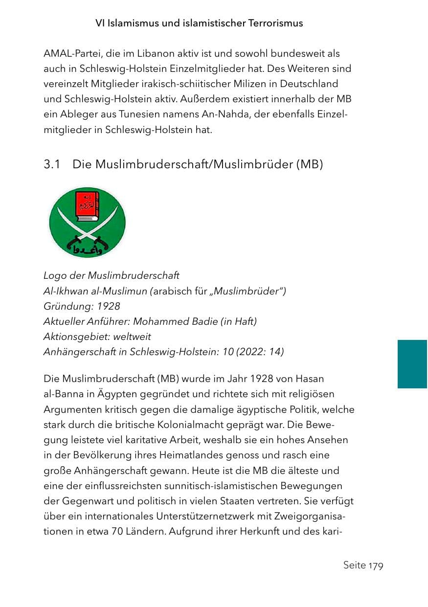 Seite 203 des Verfassungsschutzbericht 2023 Schleswig-Holstein