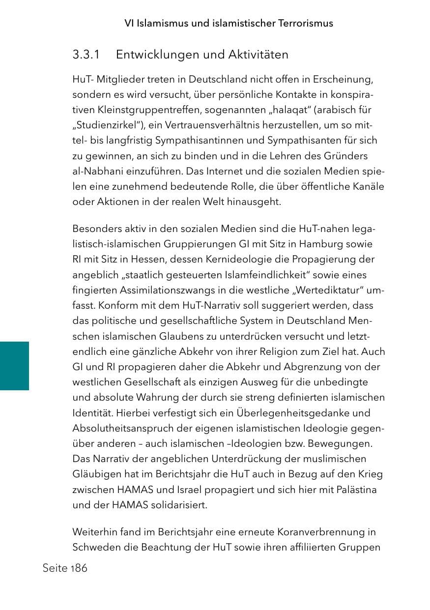 Seite 210 des Verfassungsschutzbericht 2023 Schleswig-Holstein