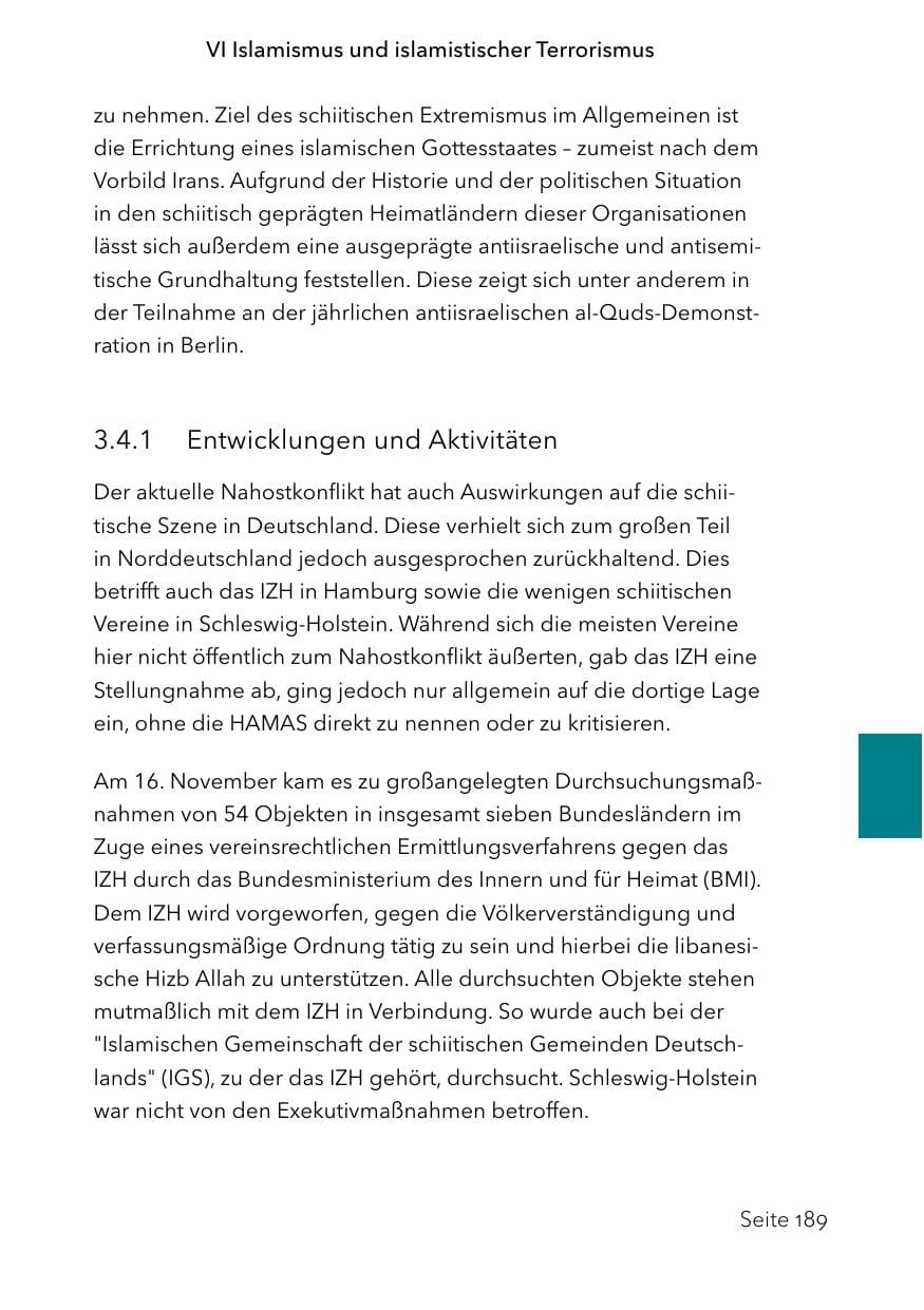 Seite 213 des Verfassungsschutzbericht 2023 Schleswig-Holstein
