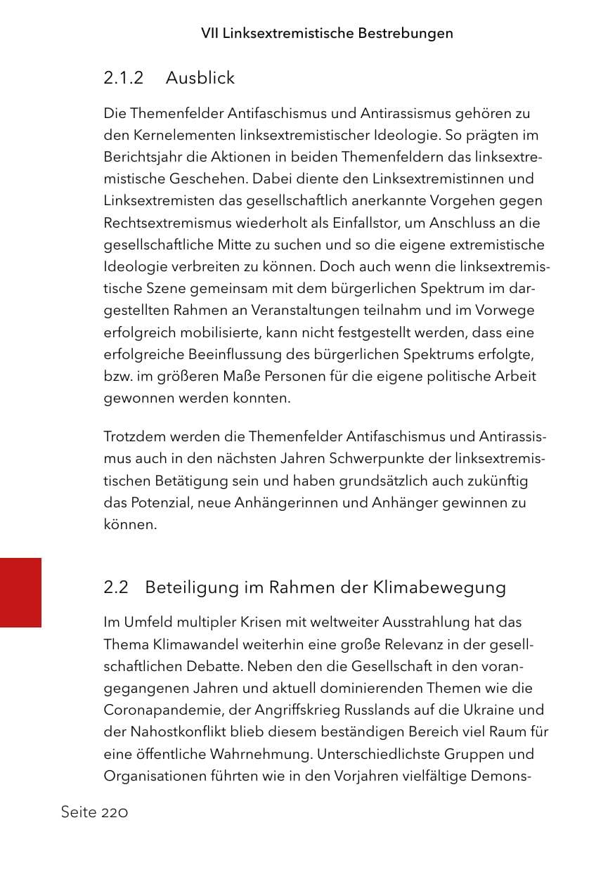 Seite 244 des Verfassungsschutzbericht 2023 Schleswig-Holstein
