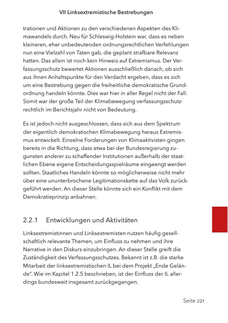 Seite 245 des Verfassungsschutzbericht 2023 Schleswig-Holstein