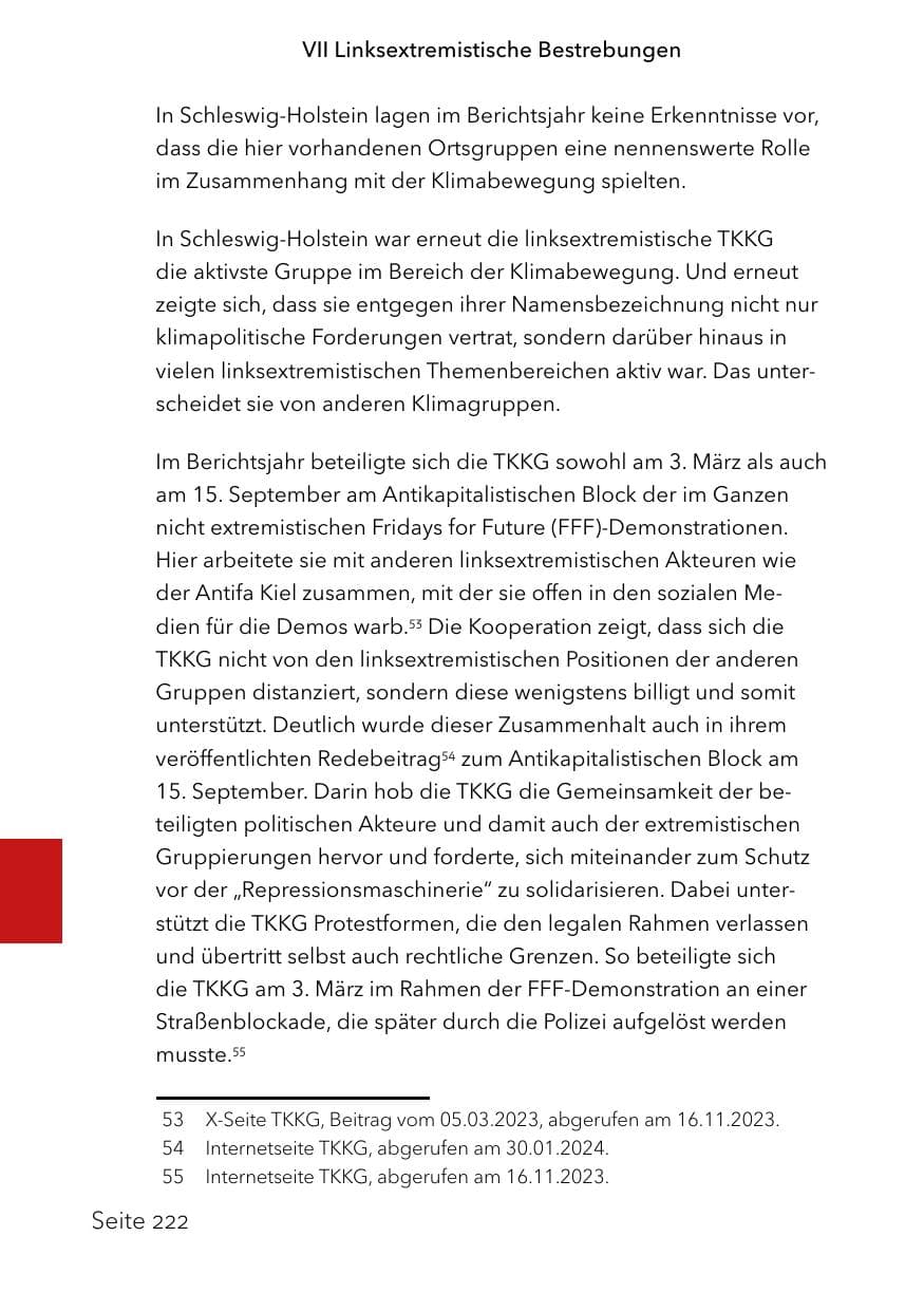 Seite 246 des Verfassungsschutzbericht 2023 Schleswig-Holstein