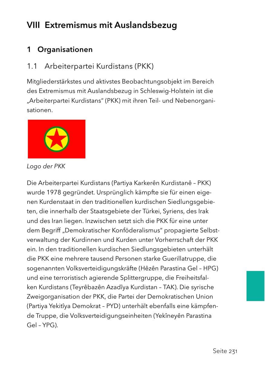 Seite 255 des Verfassungsschutzbericht 2023 Schleswig-Holstein