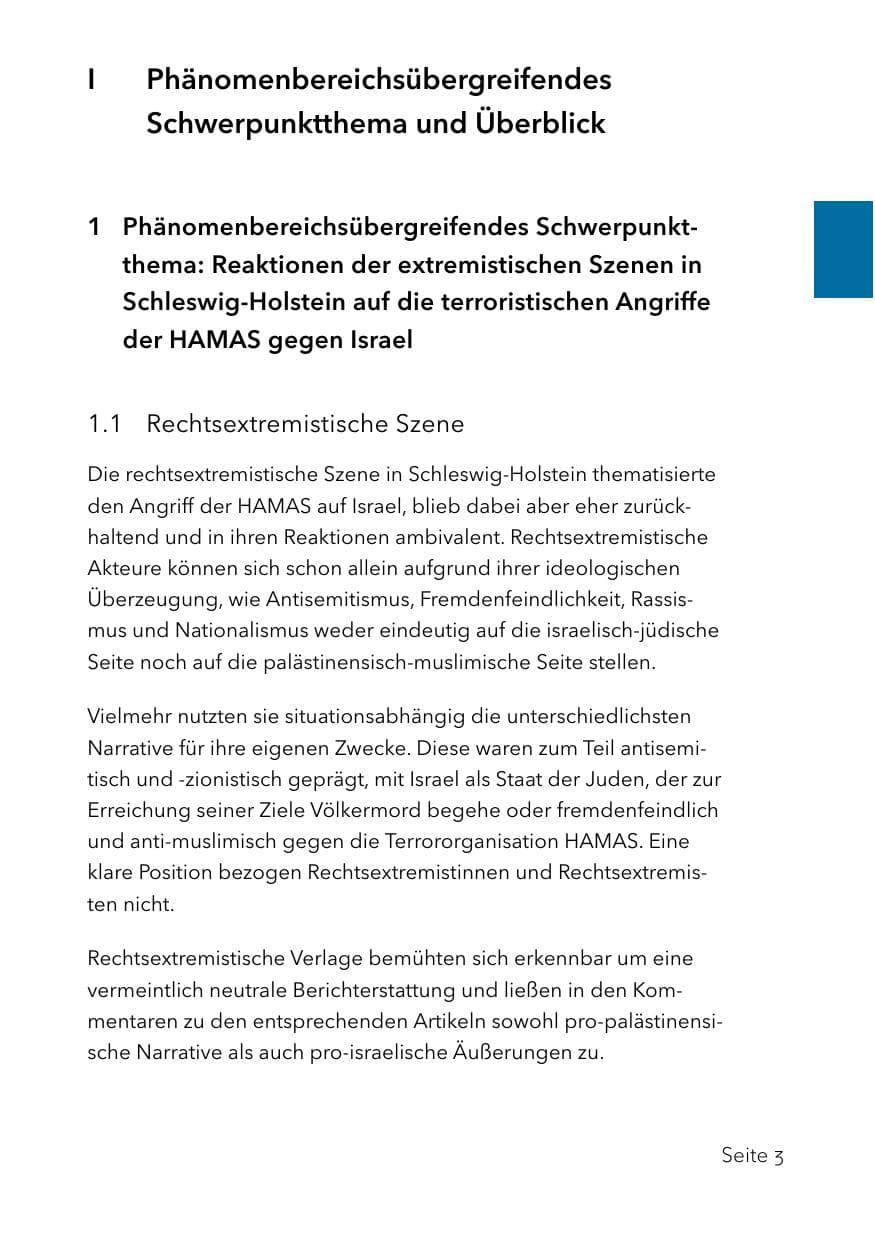 Seite 27 des Verfassungsschutzbericht 2023 Schleswig-Holstein