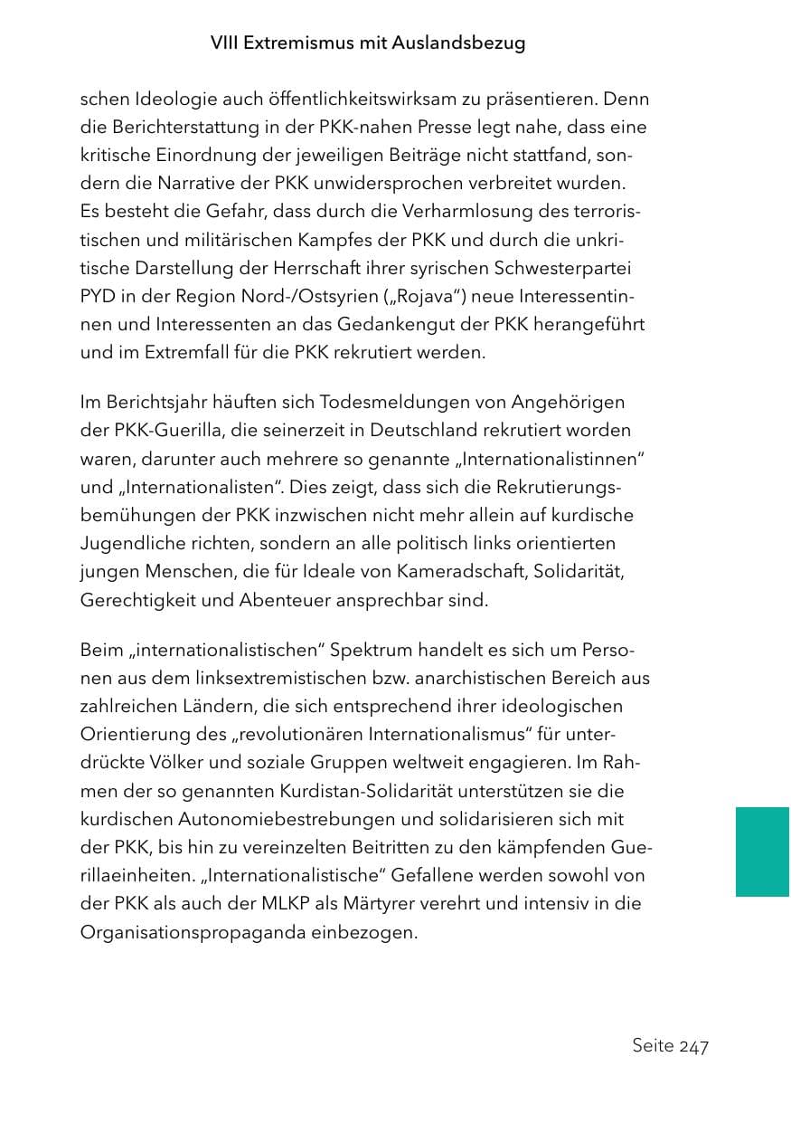 Seite 271 des Verfassungsschutzbericht 2023 Schleswig-Holstein