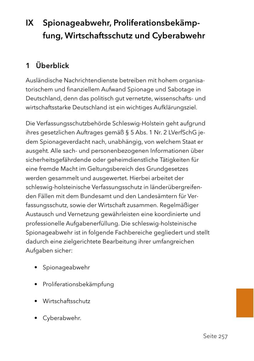 Seite 281 des Verfassungsschutzbericht 2023 Schleswig-Holstein