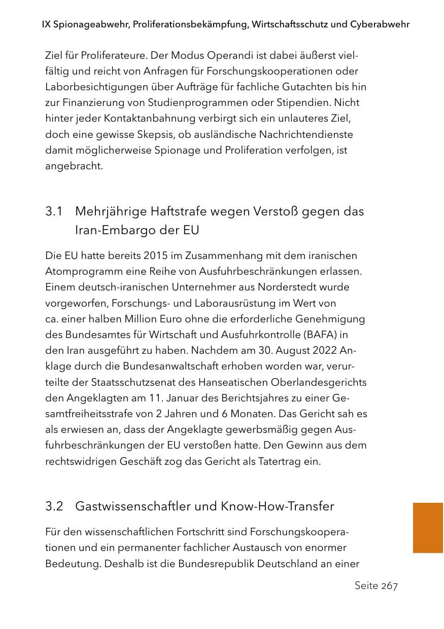 Seite 291 des Verfassungsschutzbericht 2023 Schleswig-Holstein