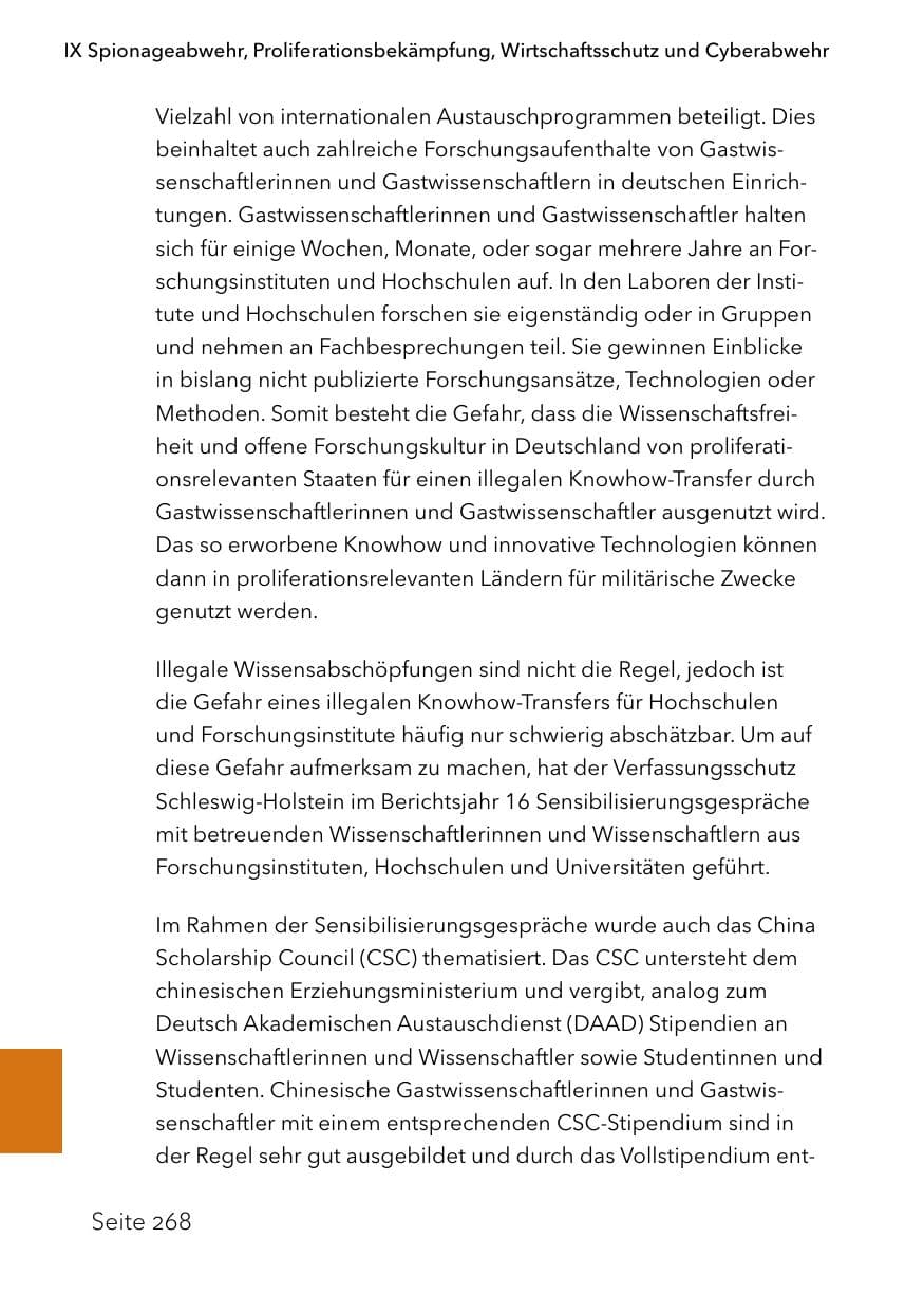 Seite 292 des Verfassungsschutzbericht 2023 Schleswig-Holstein