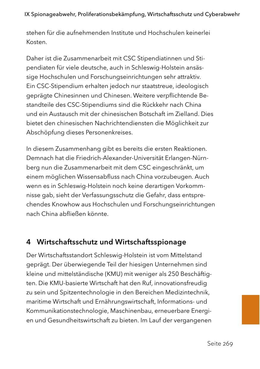 Seite 293 des Verfassungsschutzbericht 2023 Schleswig-Holstein