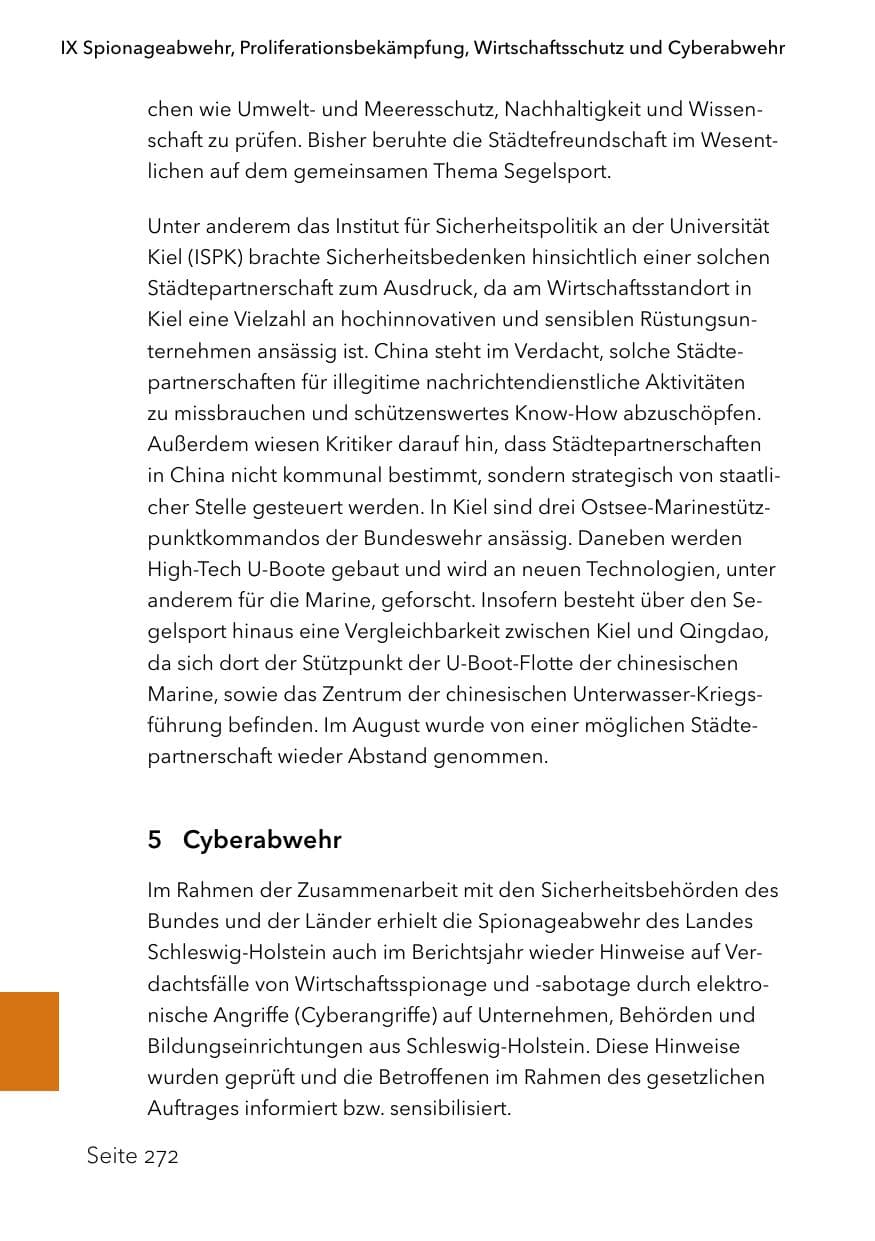 Seite 296 des Verfassungsschutzbericht 2023 Schleswig-Holstein