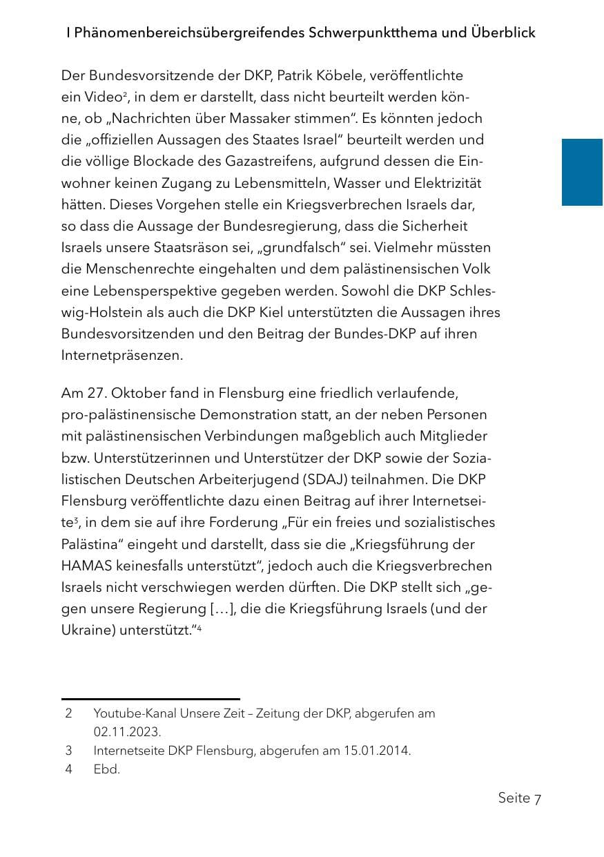 Seite 31 des Verfassungsschutzbericht 2023 Schleswig-Holstein