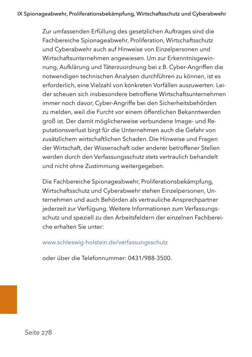 Seite 302 des Verfassungsschutzbericht 2023 Schleswig-Holstein