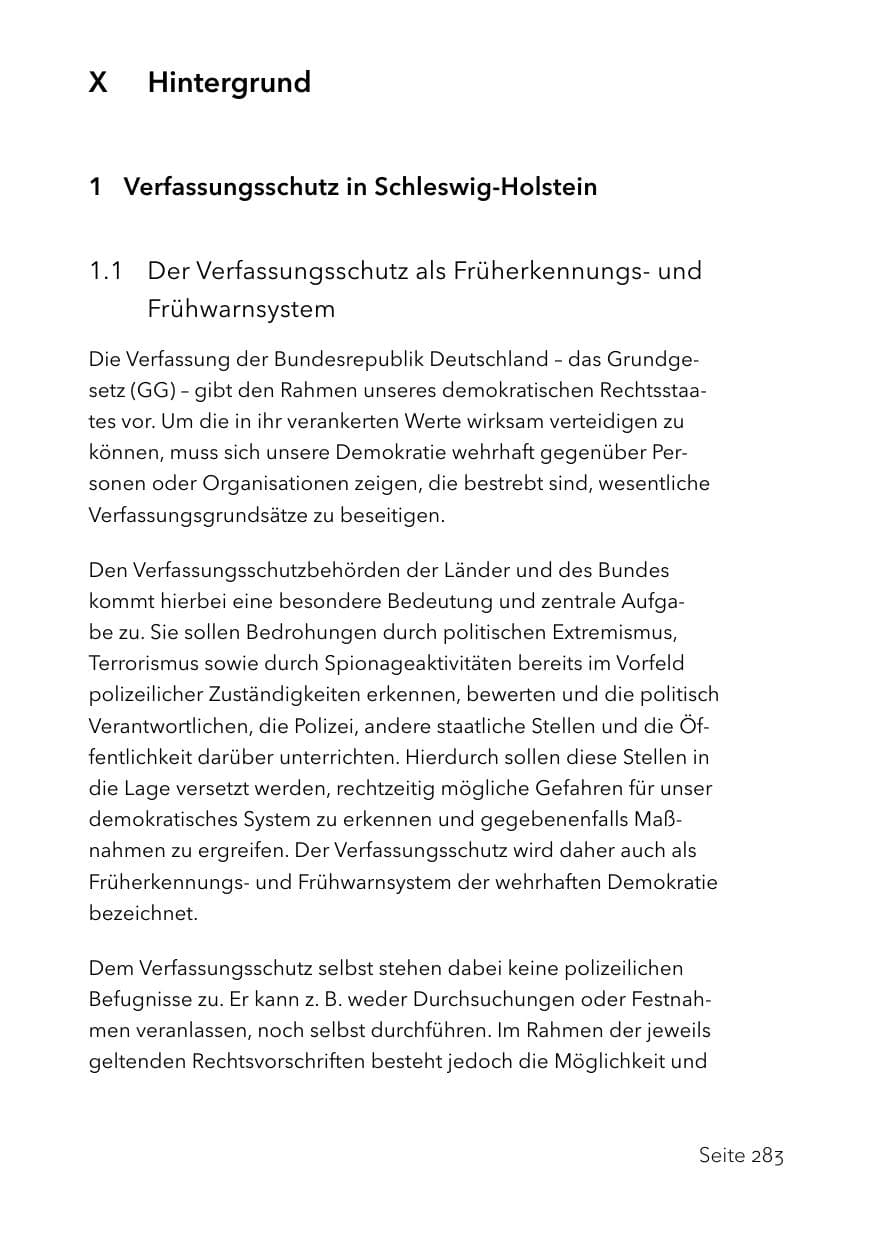 Seite 307 des Verfassungsschutzbericht 2023 Schleswig-Holstein