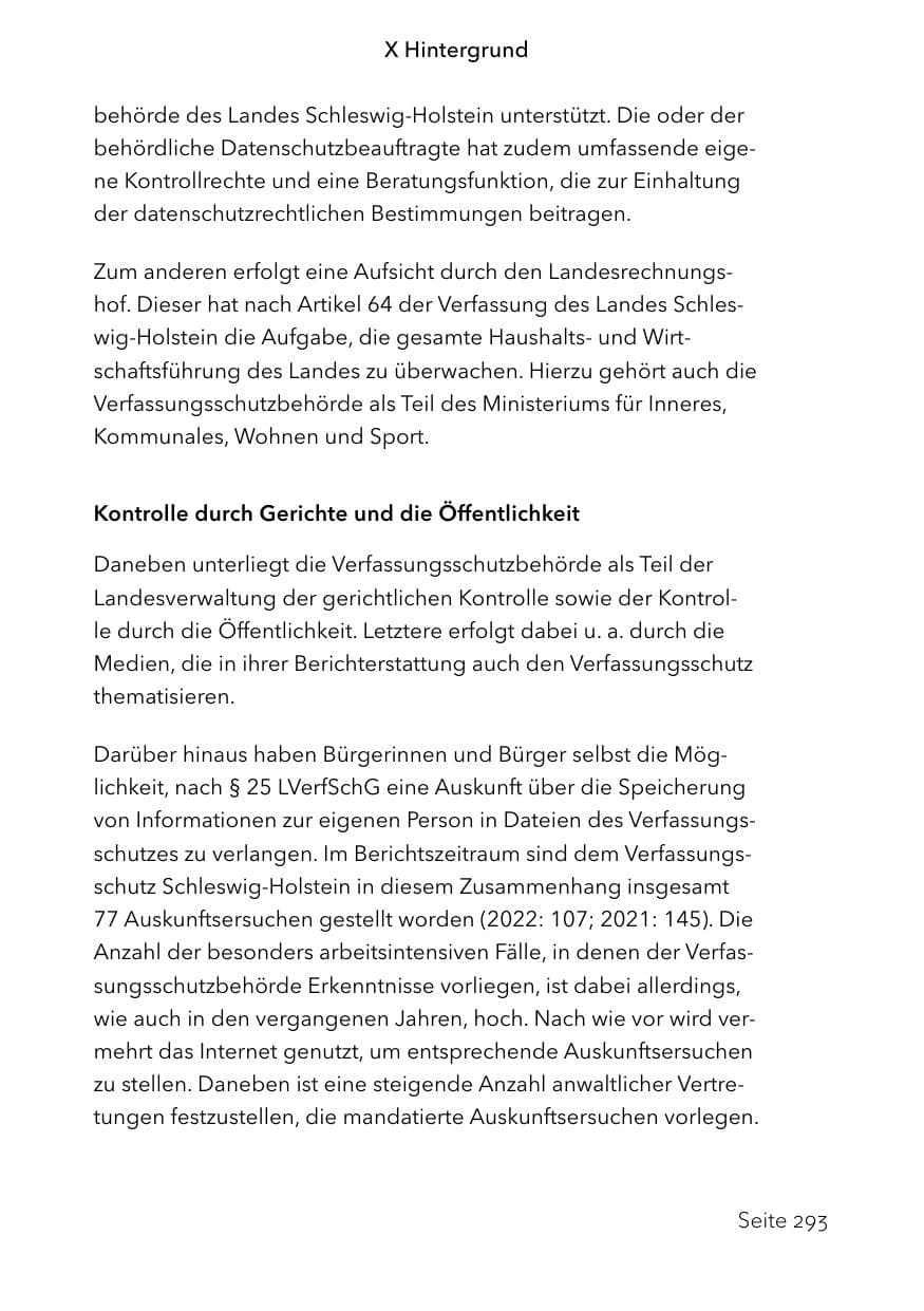 Seite 317 des Verfassungsschutzbericht 2023 Schleswig-Holstein