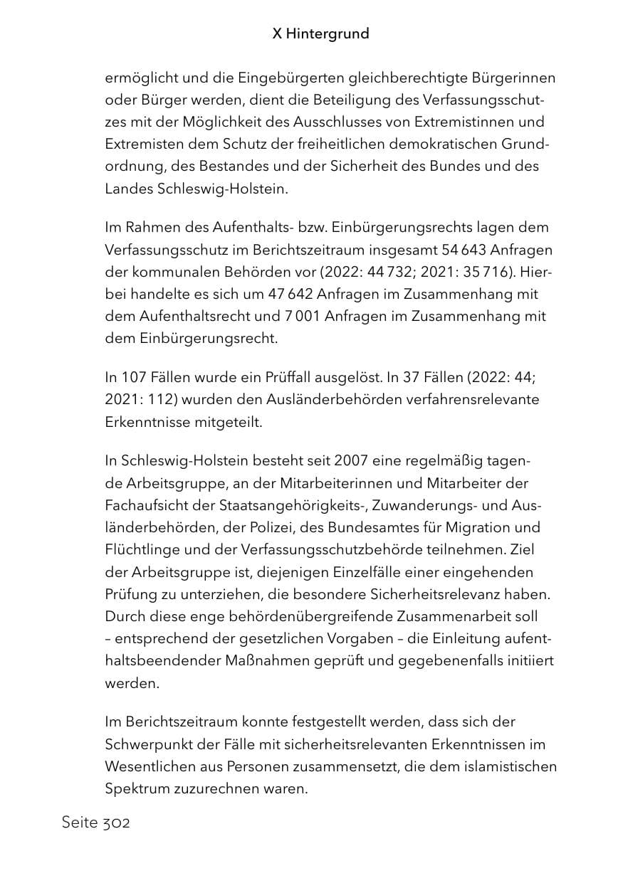 Seite 326 des Verfassungsschutzbericht 2023 Schleswig-Holstein
