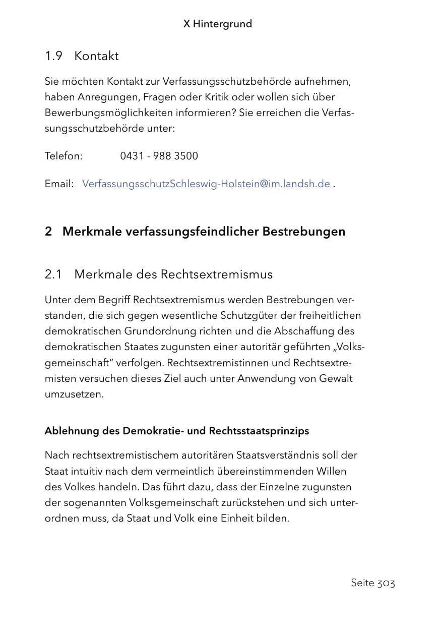 Seite 327 des Verfassungsschutzbericht 2023 Schleswig-Holstein