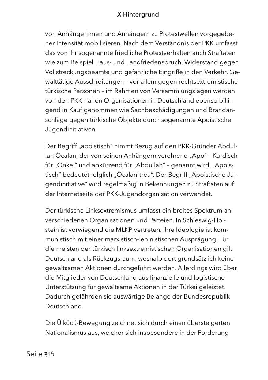 Seite 340 des Verfassungsschutzbericht 2023 Schleswig-Holstein