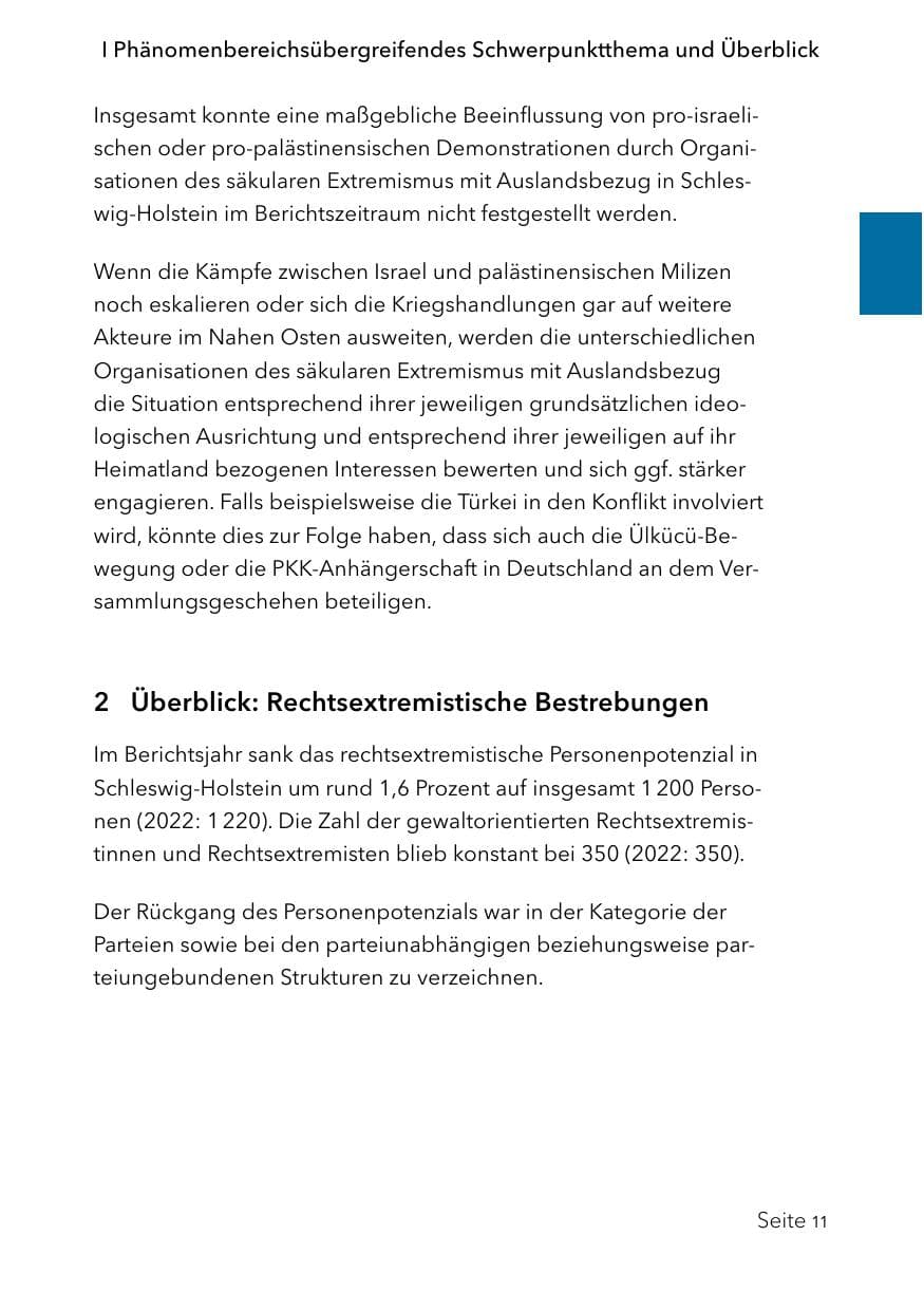 Seite 35 des Verfassungsschutzbericht 2023 Schleswig-Holstein