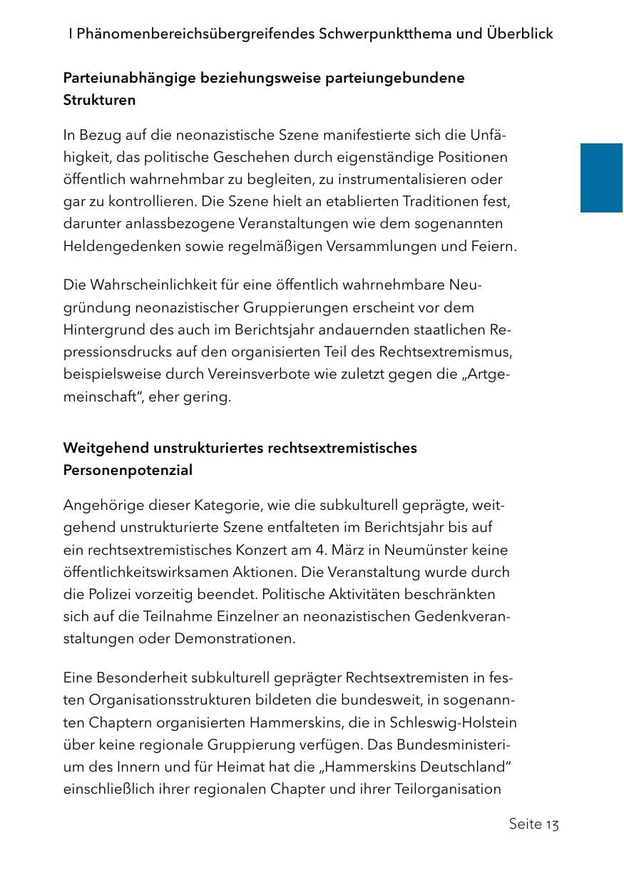Seite 37 des Verfassungsschutzbericht 2023 Schleswig-Holstein