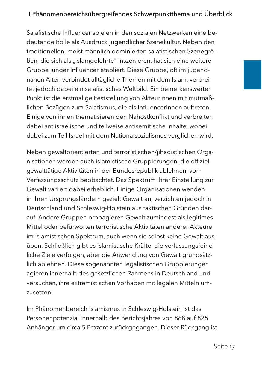 Seite 41 des Verfassungsschutzbericht 2023 Schleswig-Holstein