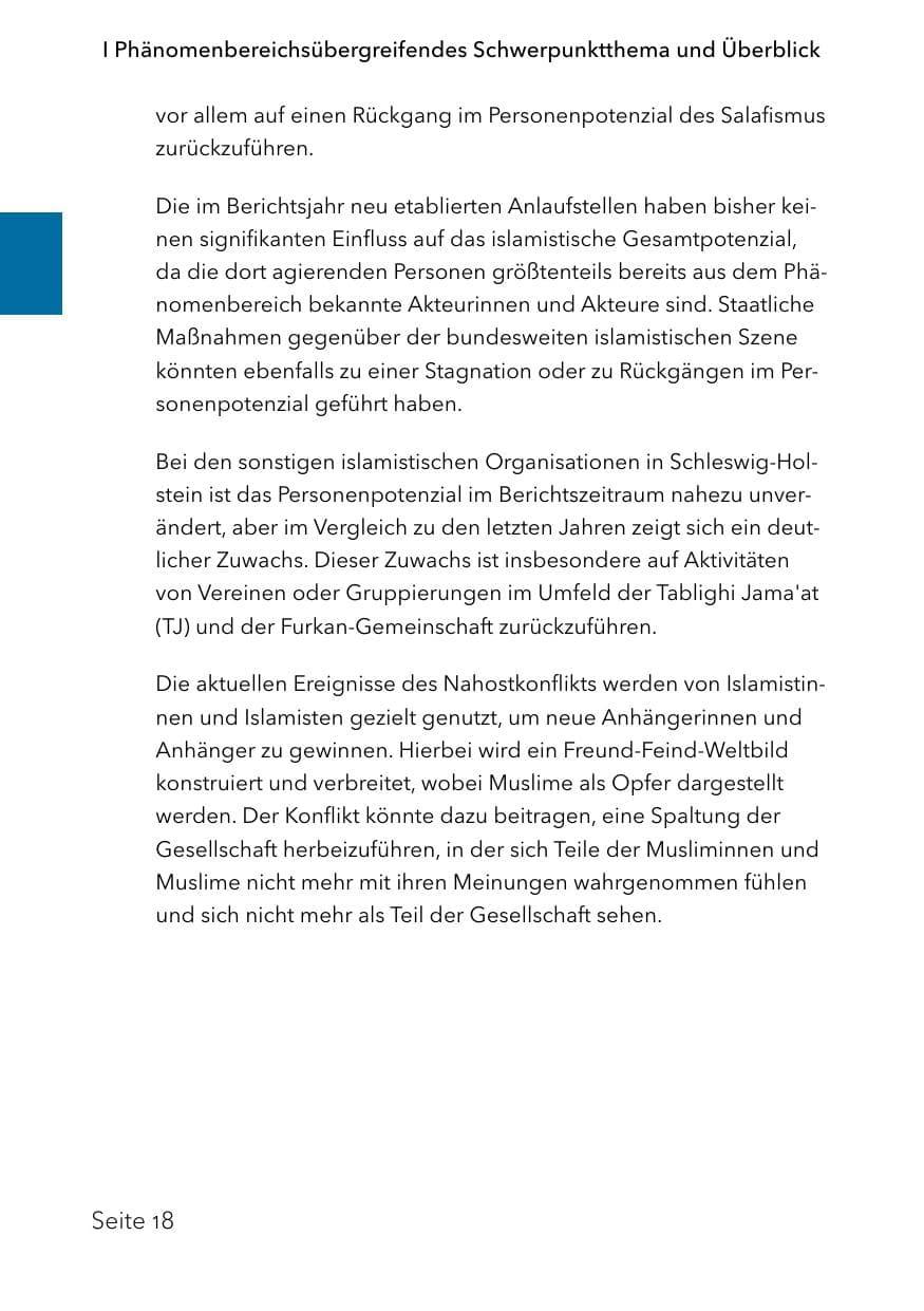 Seite 42 des Verfassungsschutzbericht 2023 Schleswig-Holstein