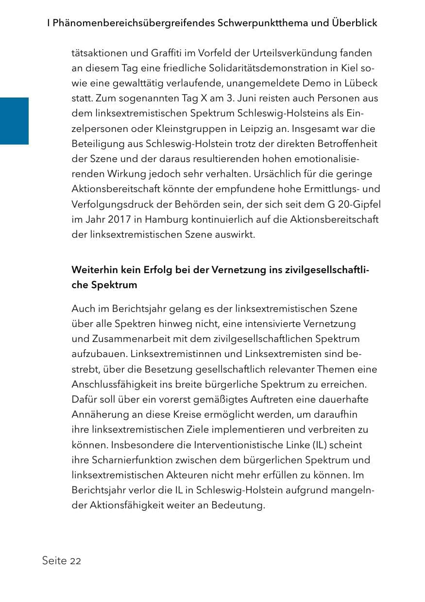 Seite 46 des Verfassungsschutzbericht 2023 Schleswig-Holstein