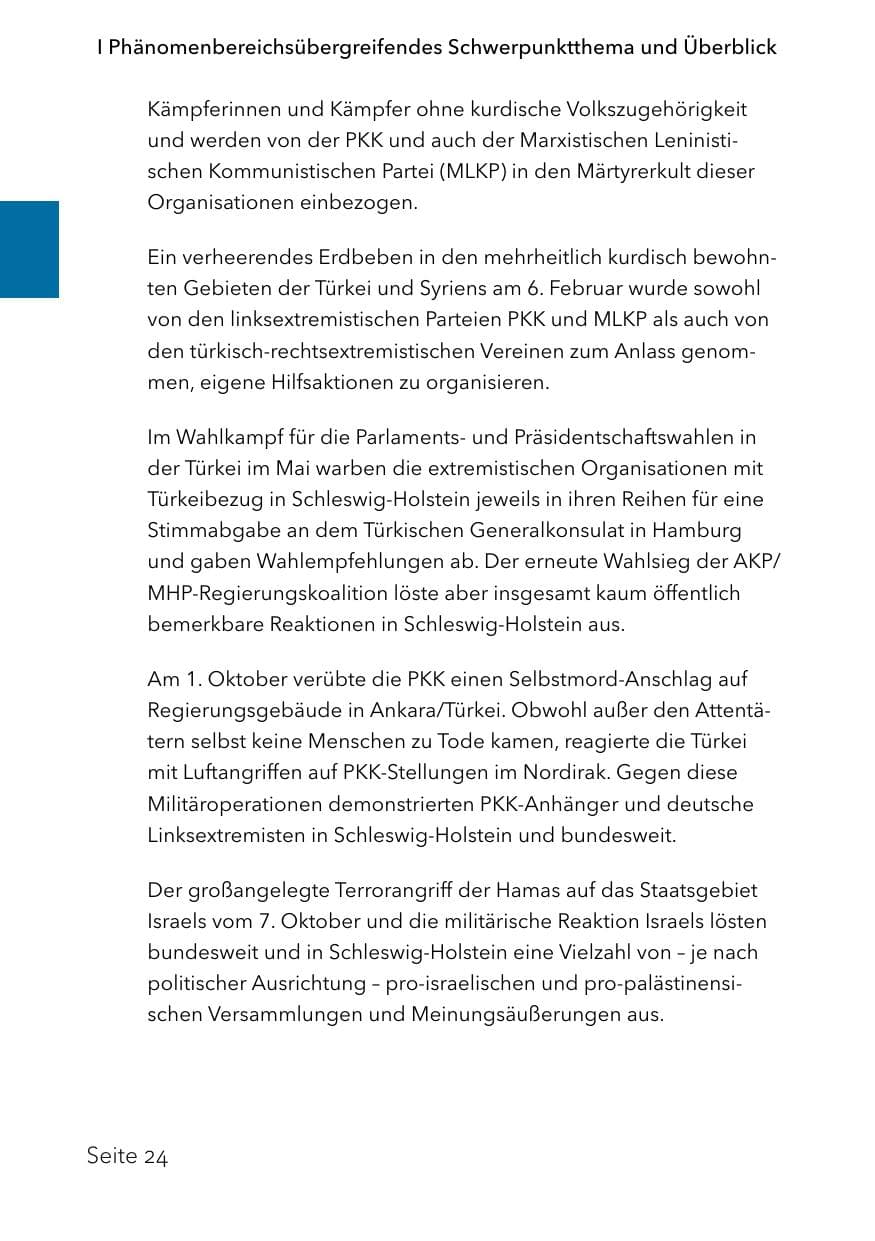 Seite 48 des Verfassungsschutzbericht 2023 Schleswig-Holstein