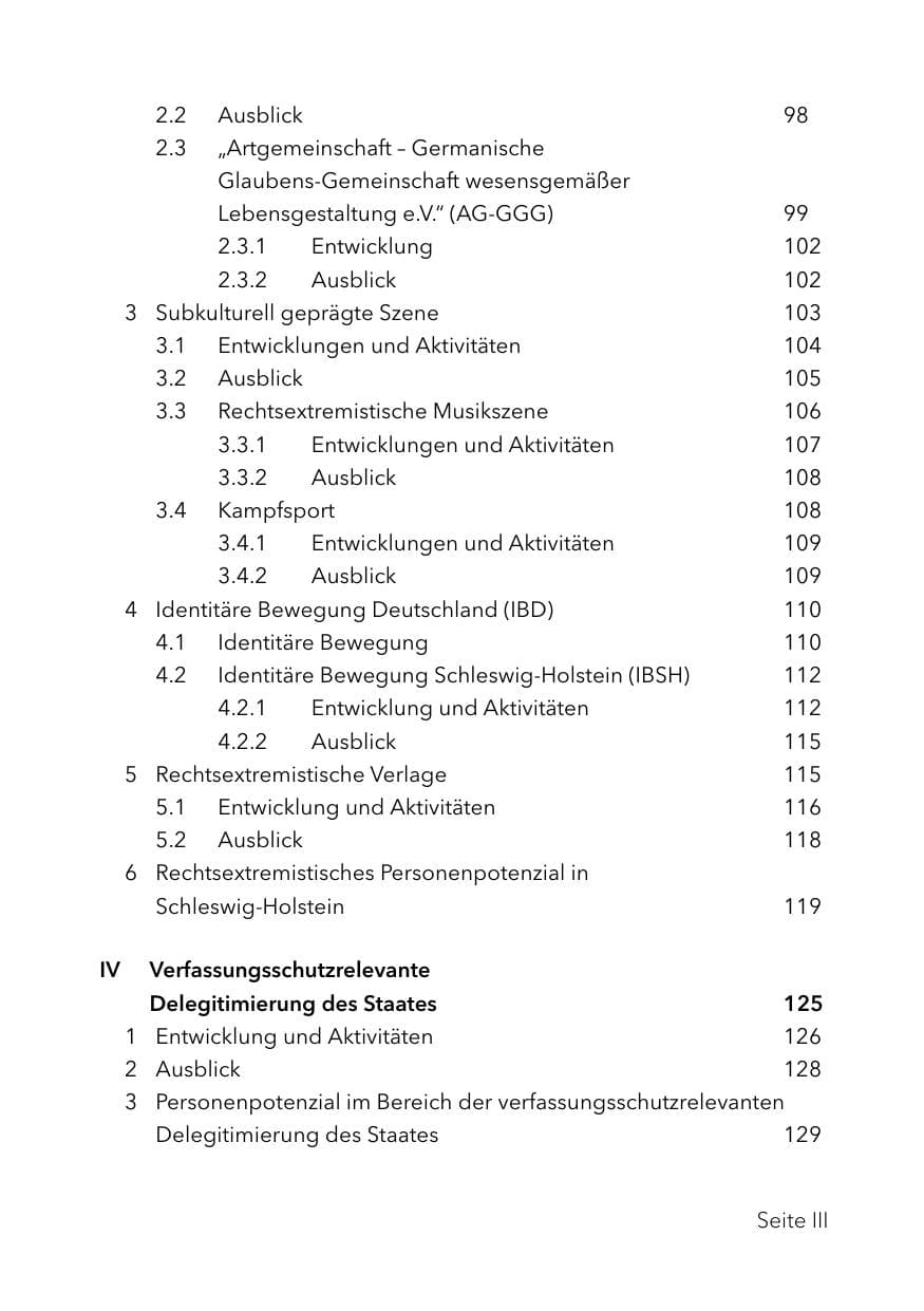 Seite 7 des Verfassungsschutzbericht 2023 Schleswig-Holstein