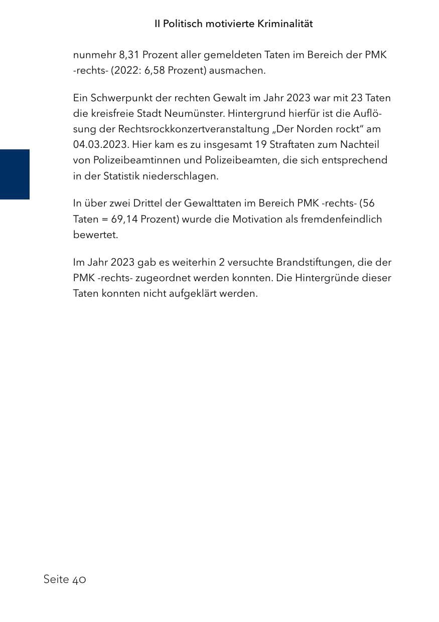 Seite 64 des Verfassungsschutzbericht 2023 Schleswig-Holstein