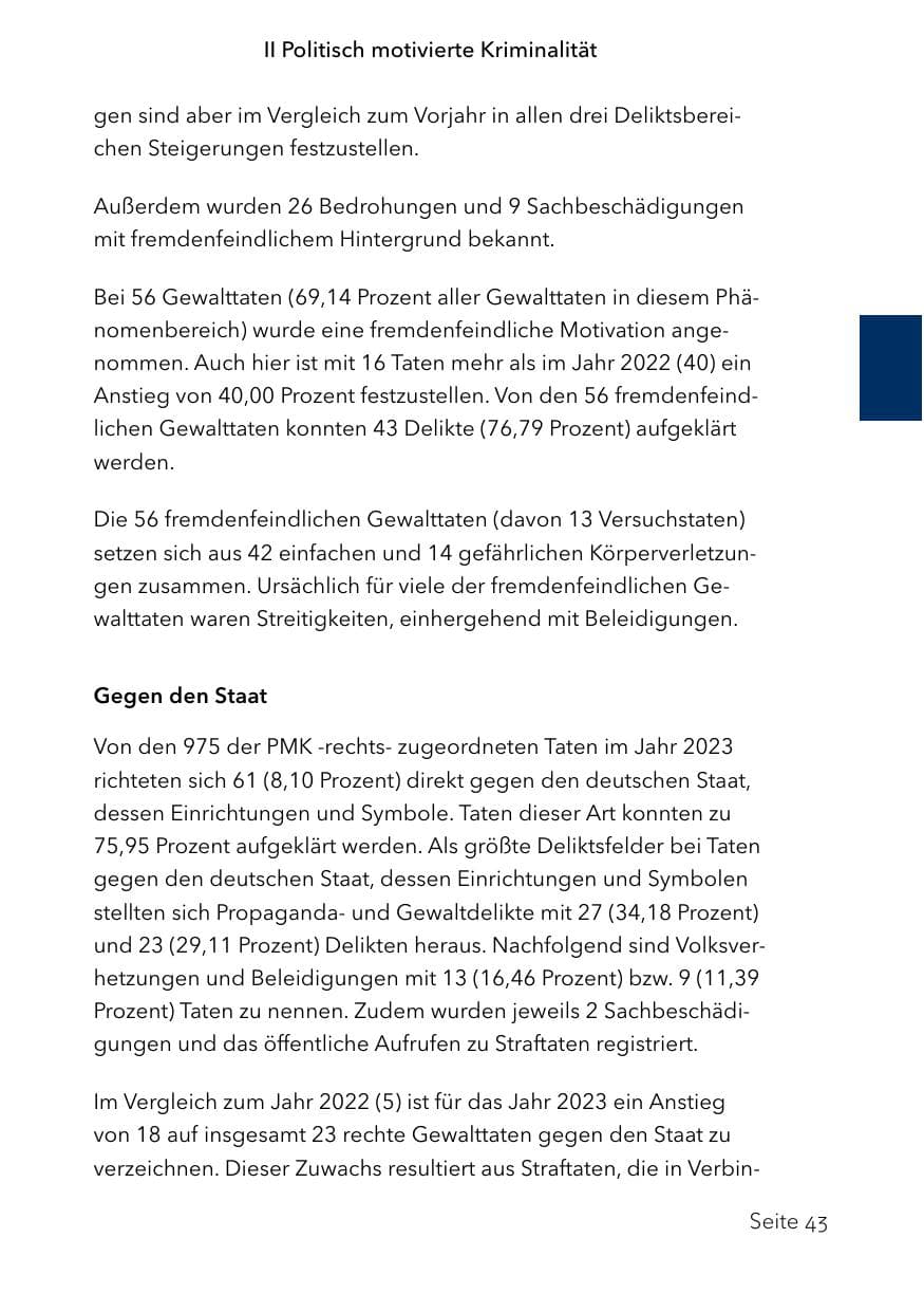 Seite 67 des Verfassungsschutzbericht 2023 Schleswig-Holstein