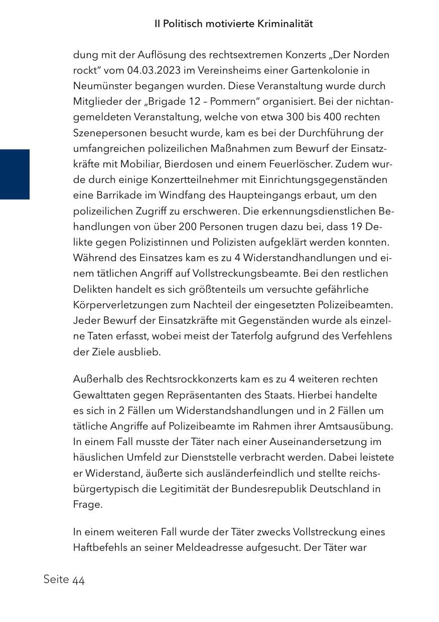 Seite 68 des Verfassungsschutzbericht 2023 Schleswig-Holstein
