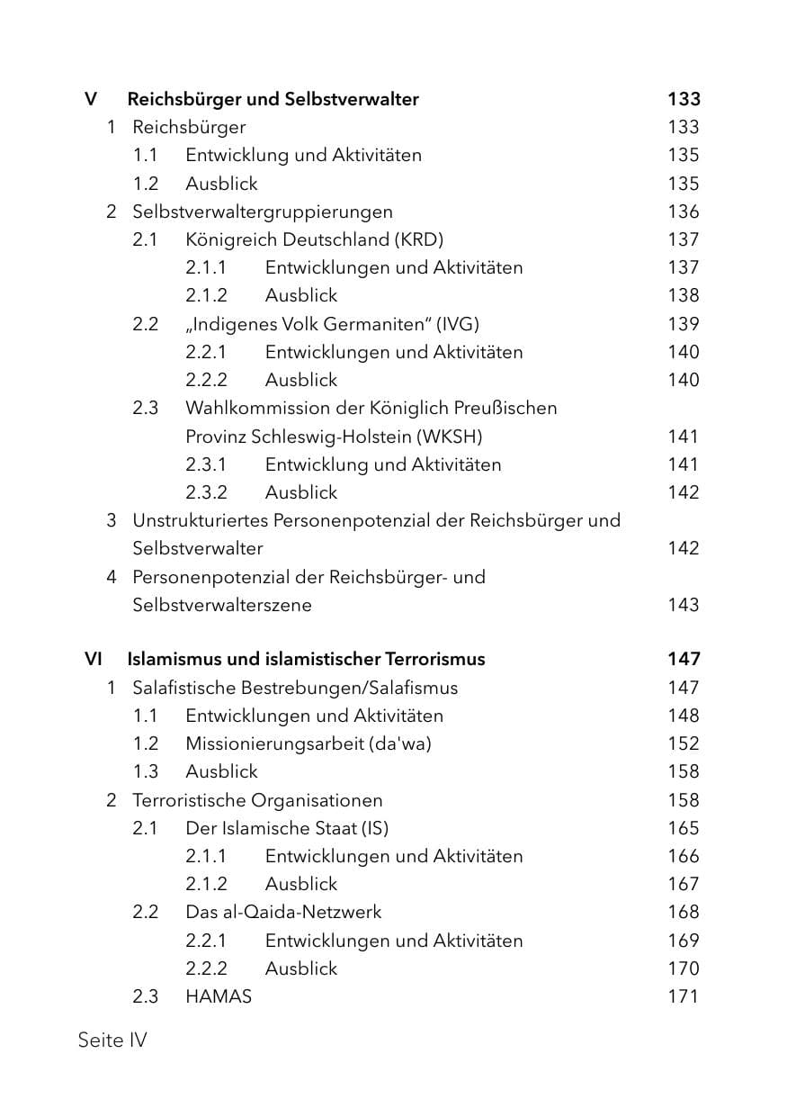 Seite 8 des Verfassungsschutzbericht 2023 Schleswig-Holstein