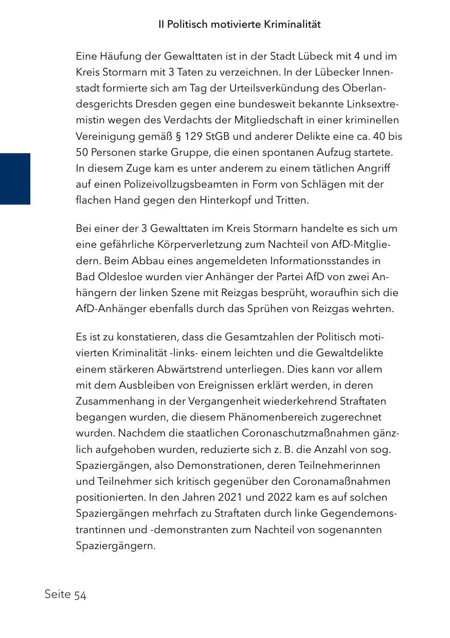 Seite 78 des Verfassungsschutzbericht 2023 Schleswig-Holstein