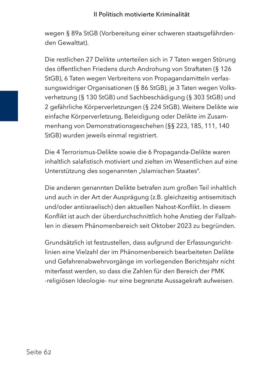 Seite 86 des Verfassungsschutzbericht 2023 Schleswig-Holstein