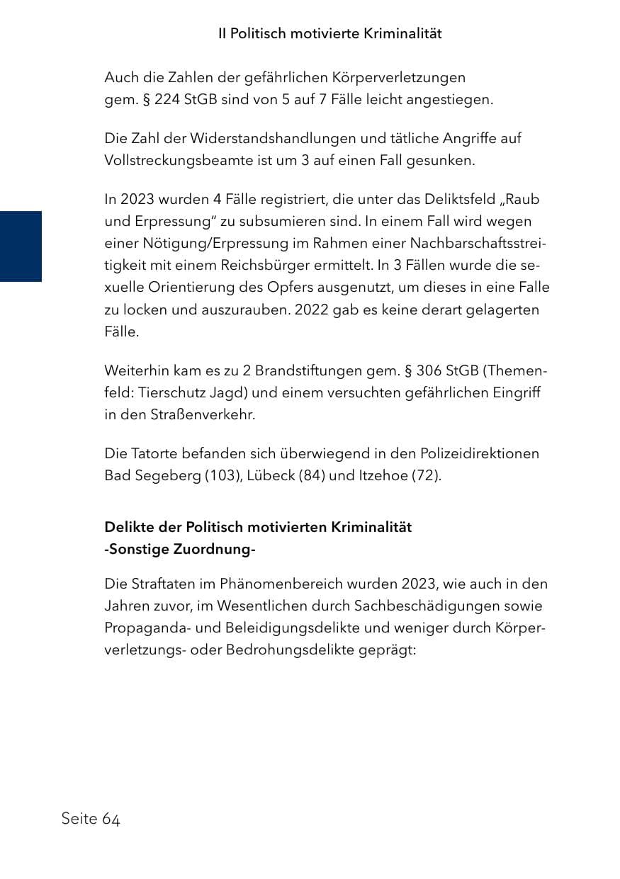 Seite 88 des Verfassungsschutzbericht 2023 Schleswig-Holstein