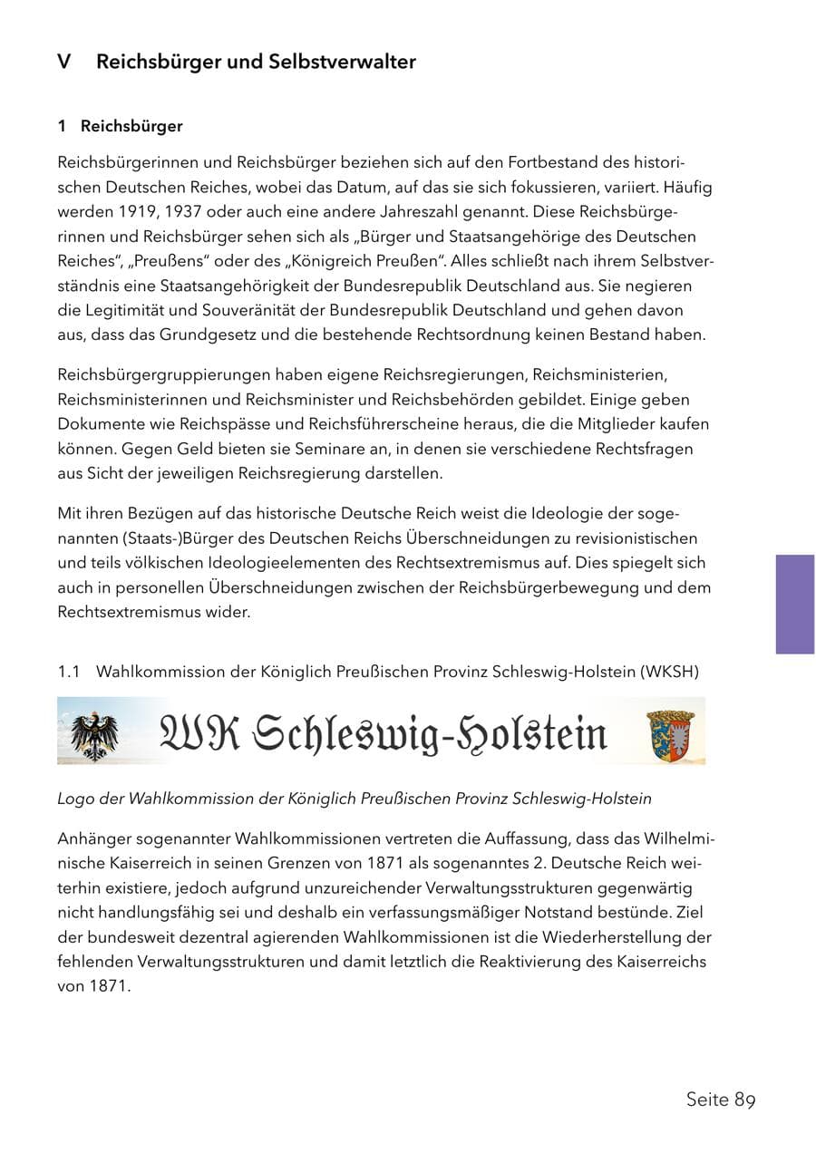 Seite 106 des Verfassungsschutzbericht 2024 Schleswig-Holstein