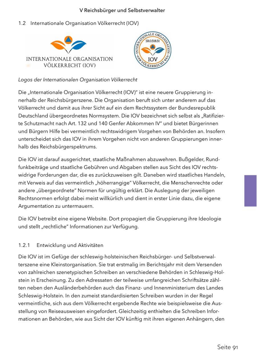 Seite 108 des Verfassungsschutzbericht 2024 Schleswig-Holstein
