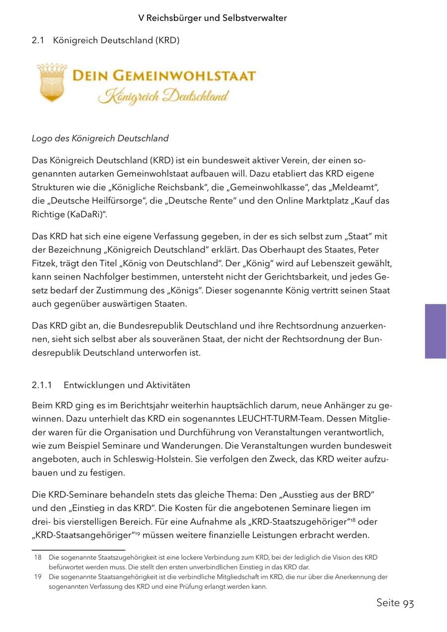 Seite 110 des Verfassungsschutzbericht 2024 Schleswig-Holstein