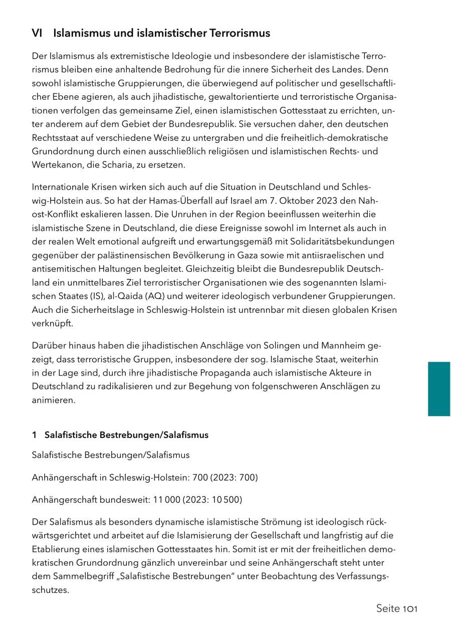 Seite 118 des Verfassungsschutzbericht 2024 Schleswig-Holstein