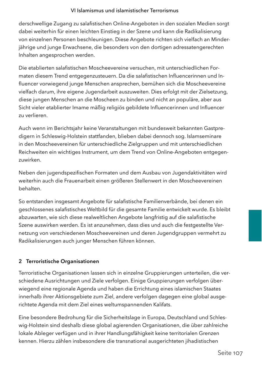 Seite 124 des Verfassungsschutzbericht 2024 Schleswig-Holstein