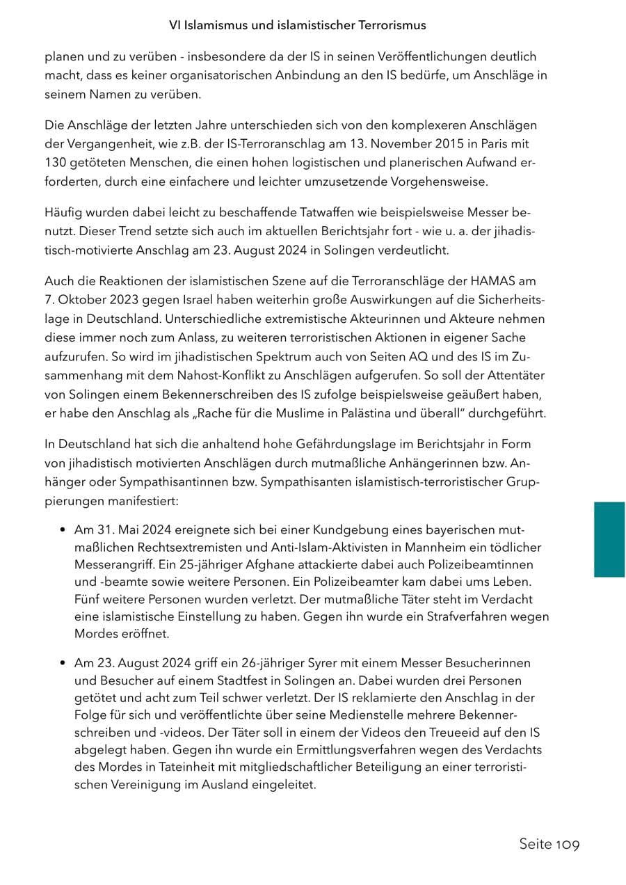 Seite 126 des Verfassungsschutzbericht 2024 Schleswig-Holstein