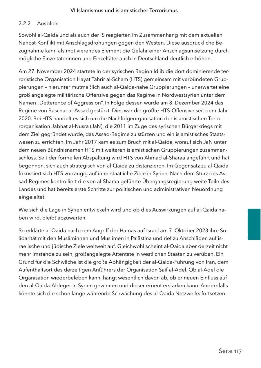 Seite 134 des Verfassungsschutzbericht 2024 Schleswig-Holstein