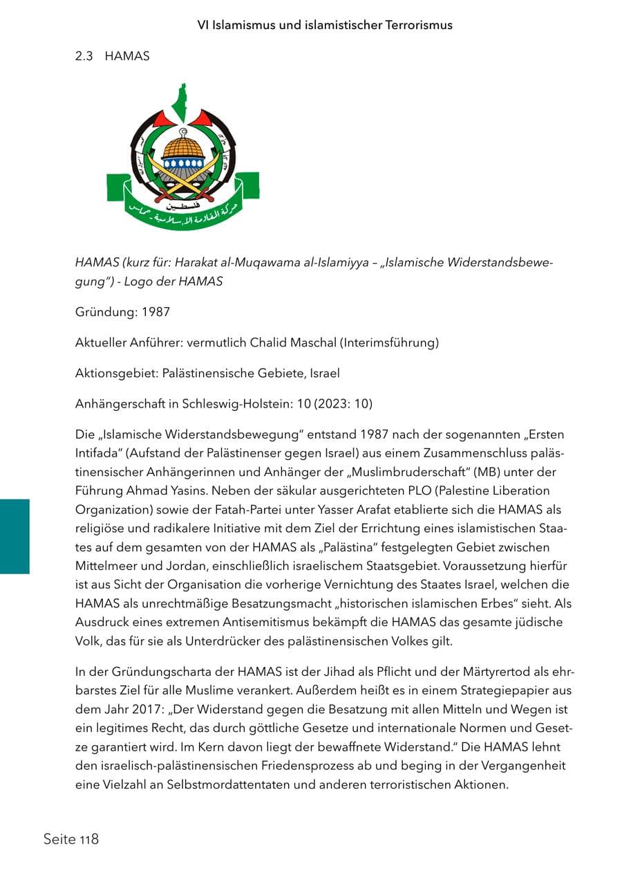 Seite 135 des Verfassungsschutzbericht 2024 Schleswig-Holstein